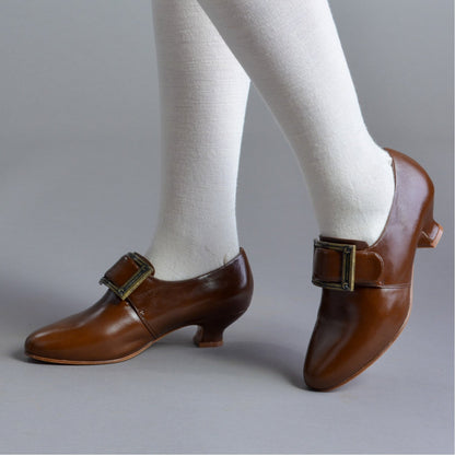 Kensington 18th Century Leather Shoes (Walnut)