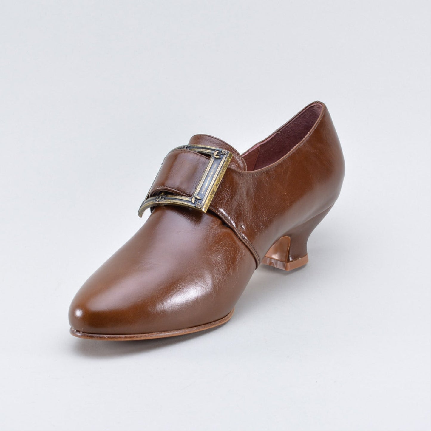 Kensington 18th Century Leather Shoes Wide (Walnut)