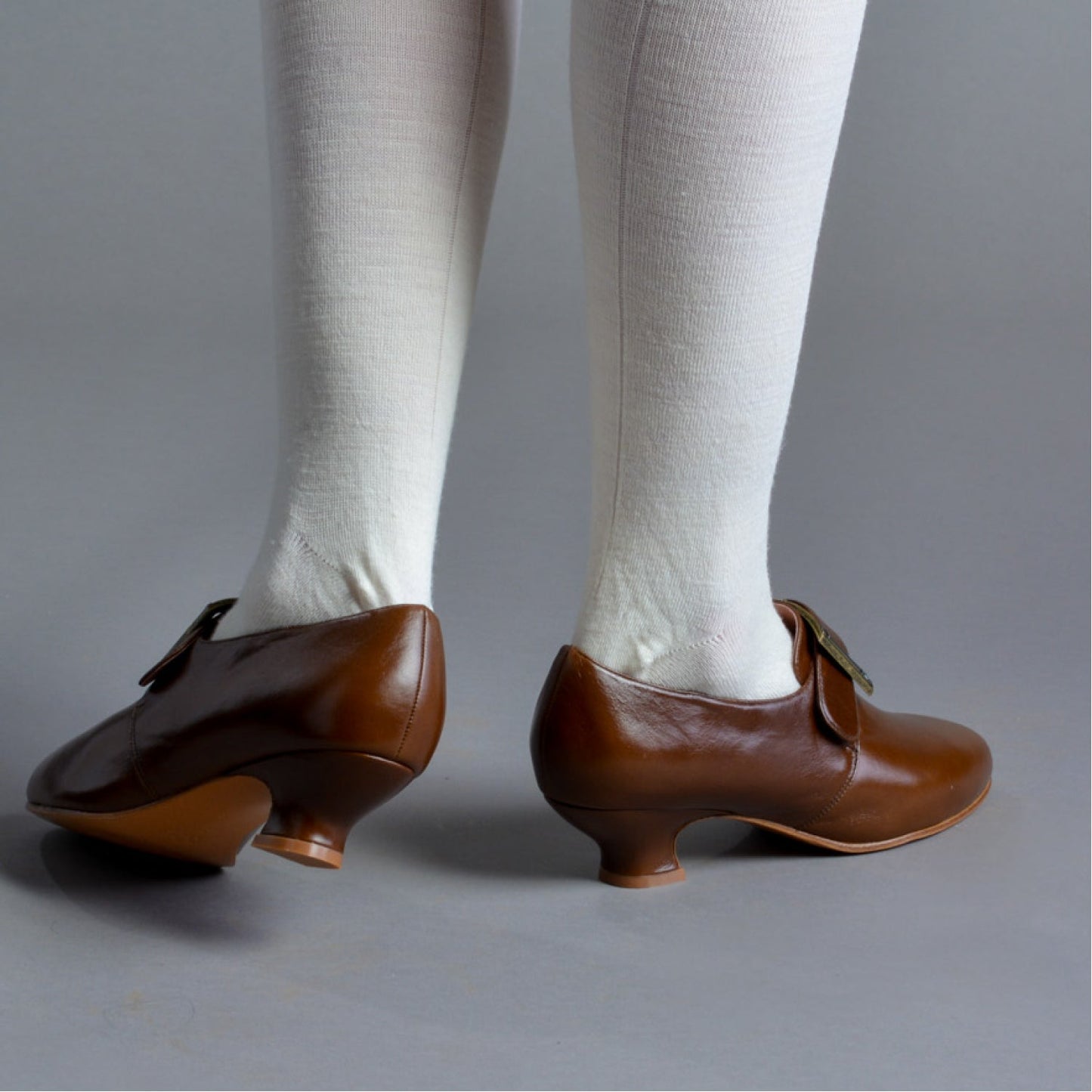 Kensington 18th Century Leather Shoes Wide (Walnut)