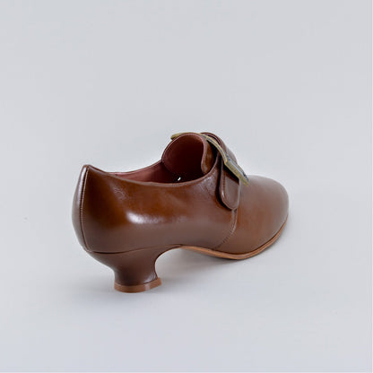 Kensington 18th Century Leather Shoes Wide (Walnut)