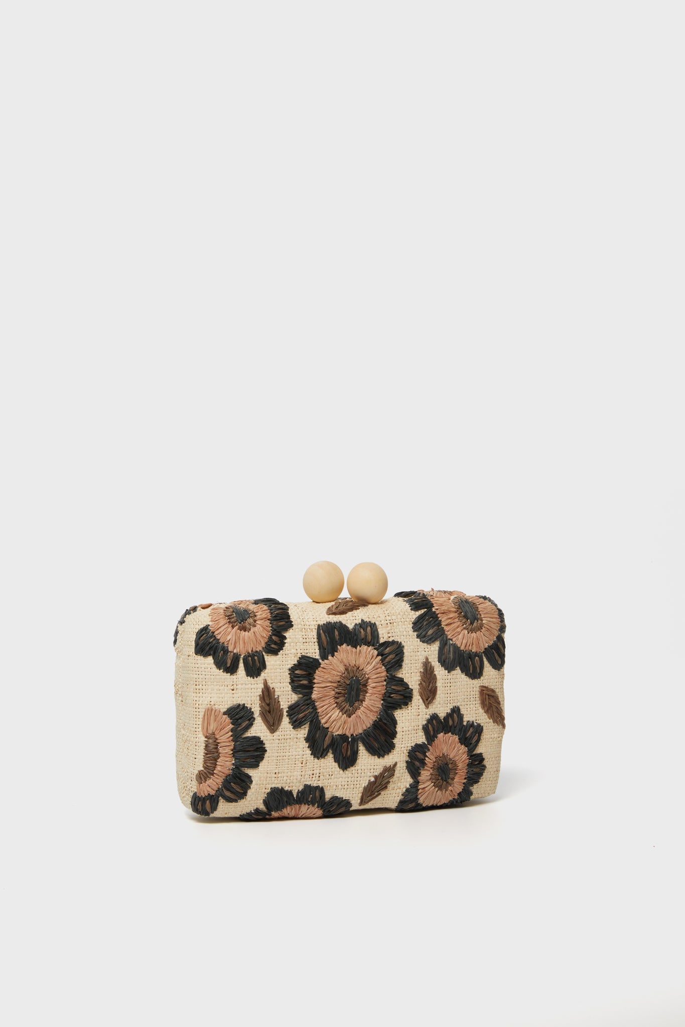 Brown Floral Bryn Clutch