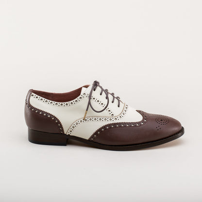 Lawrence Men's Vintage Spectator Shoes (Brown/Ivory)