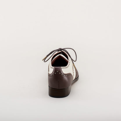 Lawrence Men's Vintage Spectator Shoes (Brown/Ivory)