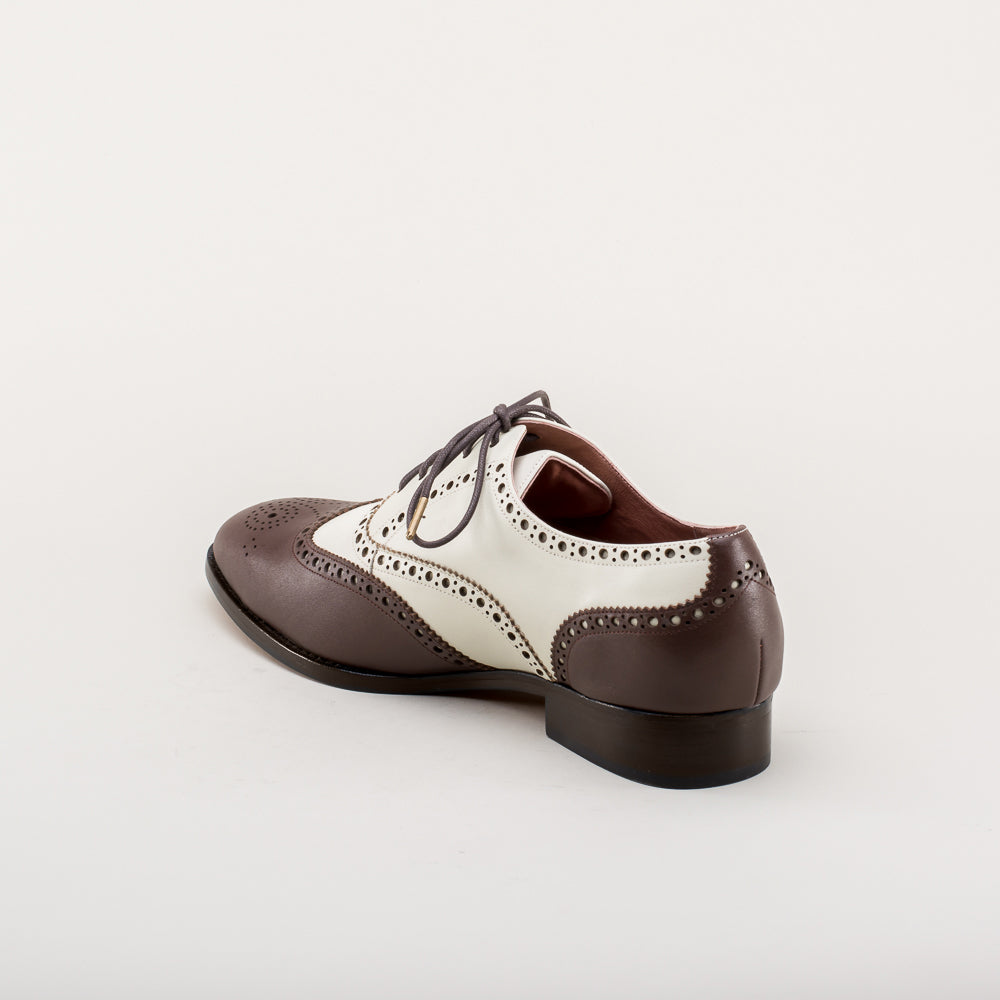 Lawrence Men's Vintage Spectator Shoes (Brown/Ivory)