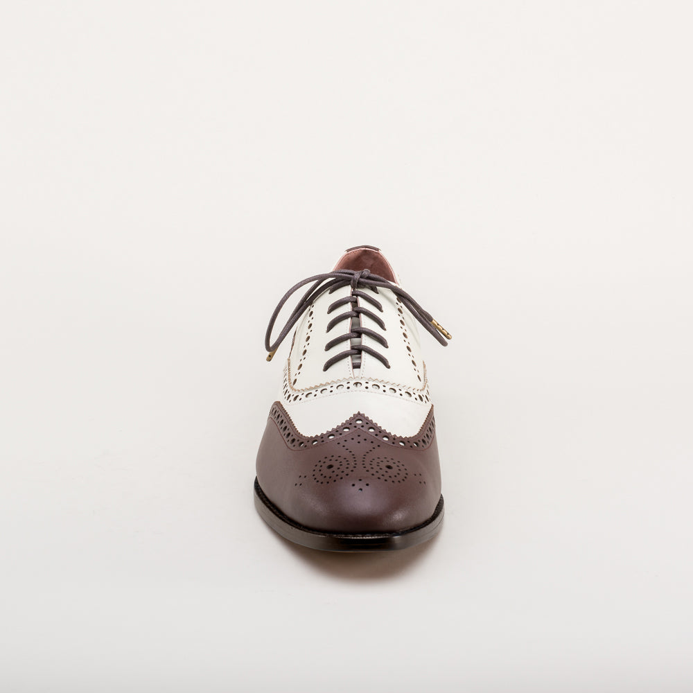Lawrence Men's Vintage Spectator Shoes (Brown/Ivory)