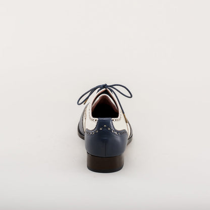 Lawrence Men's Vintage Spectator Shoes (Navy/Ivory)