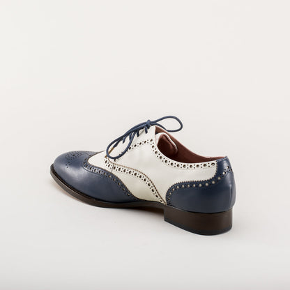 Lawrence Men's Vintage Spectator Shoes (Navy/Ivory)