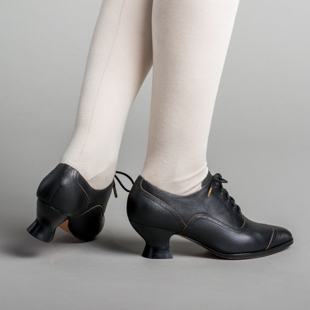 Londoner Edwardian Oxfords Wide (Black)