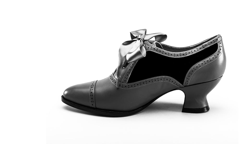 Lucille Edwardian Oxfords (Merlot/Black)