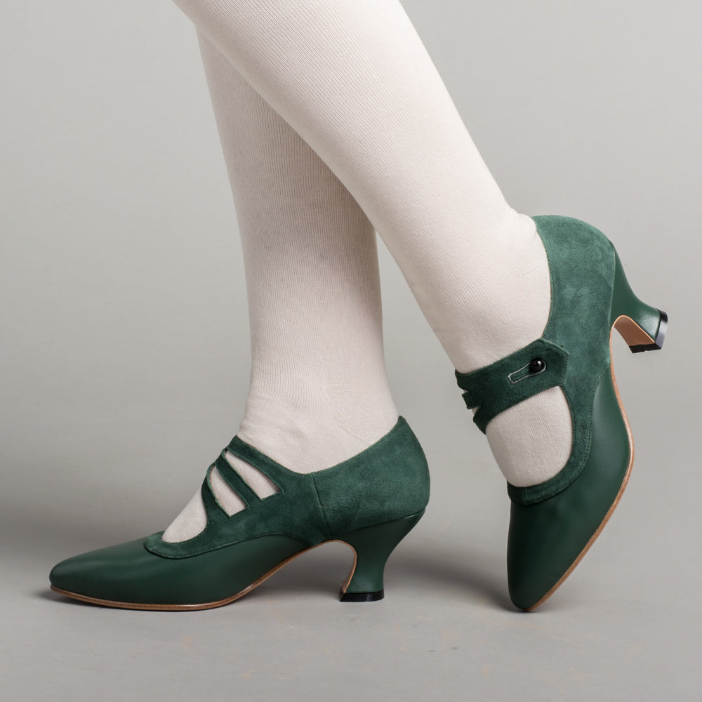 Mae Edwardian Shoes (Green)