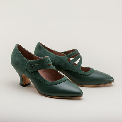 Mae Edwardian Shoes (Green)