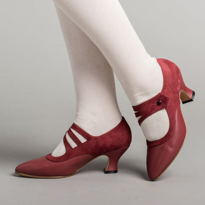 Mae Edwardian Shoes (Red)