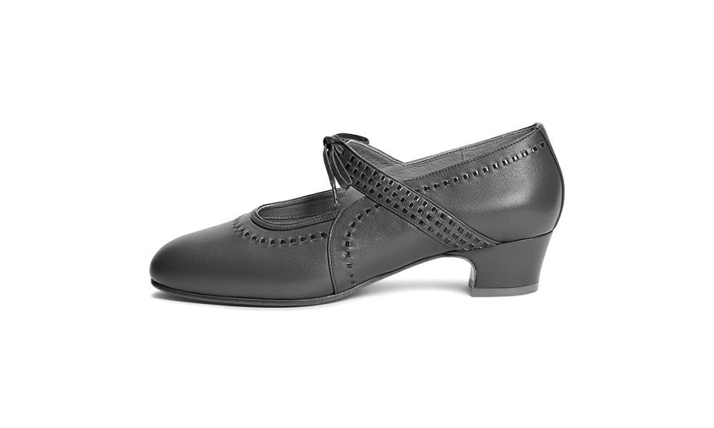PRE-ORDER Margaret 1920s Shoes (Red/Burgundy)