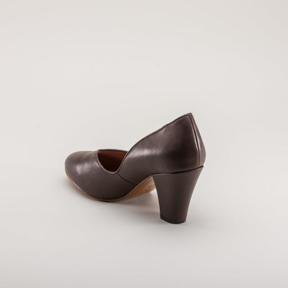 Marilyn Vintage Pumps Wide (Brown)