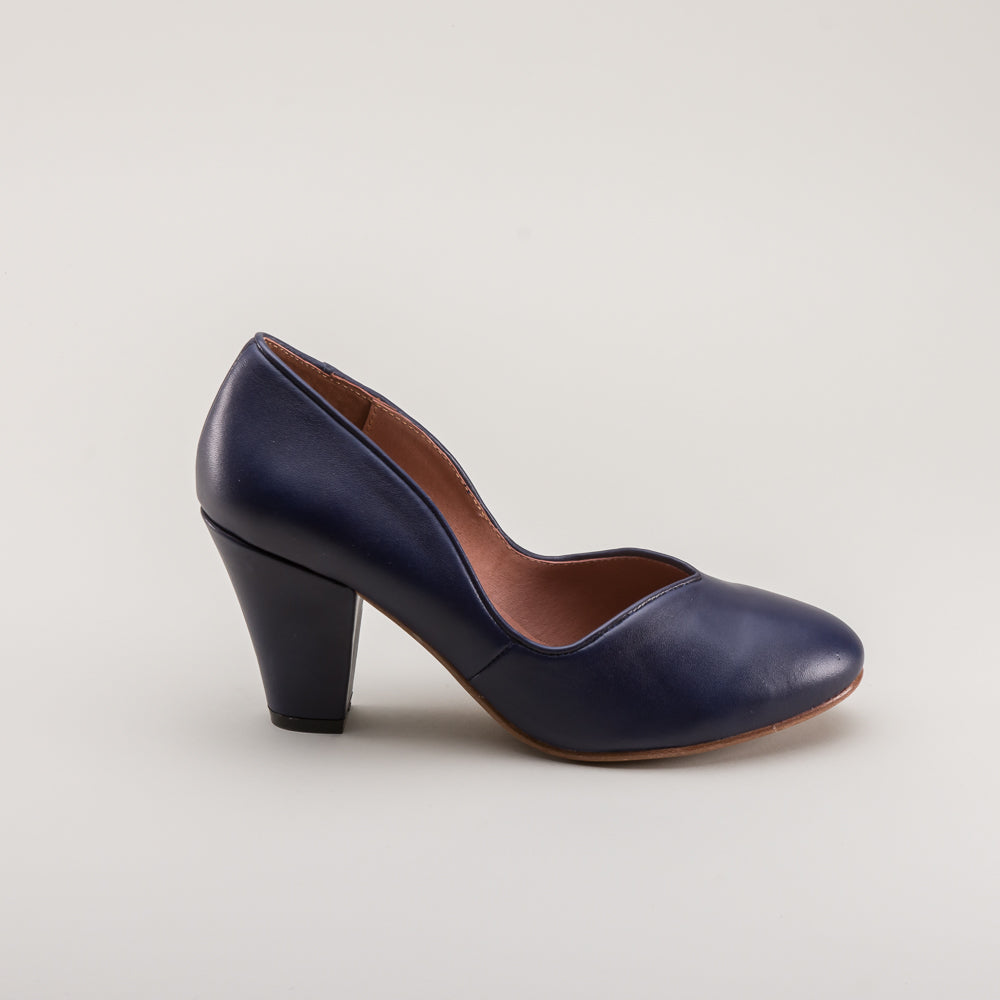 Marilyn Vintage Pumps Wide (Navy Blue)