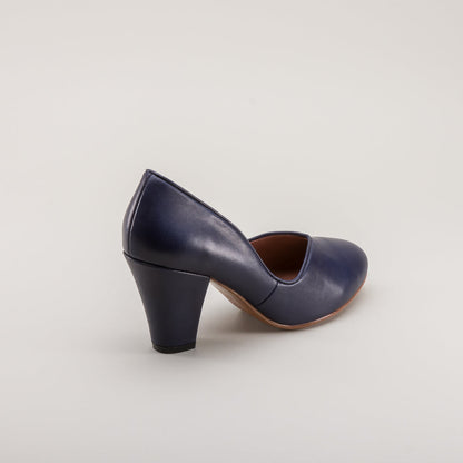 Marilyn Vintage Pumps (Navy Blue)