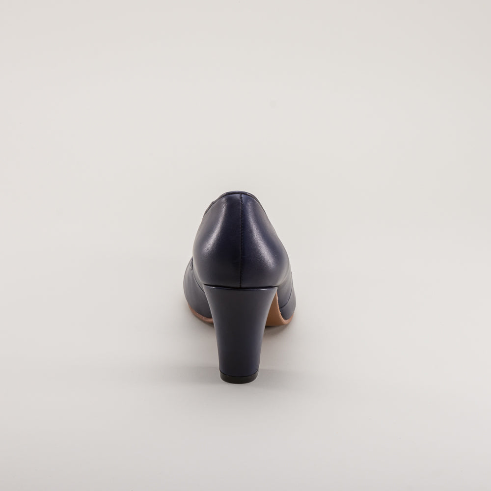 Marilyn Vintage Pumps Wide (Navy Blue)