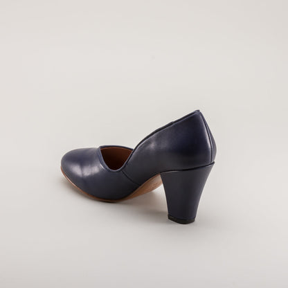 Marilyn Vintage Pumps Wide (Navy Blue)