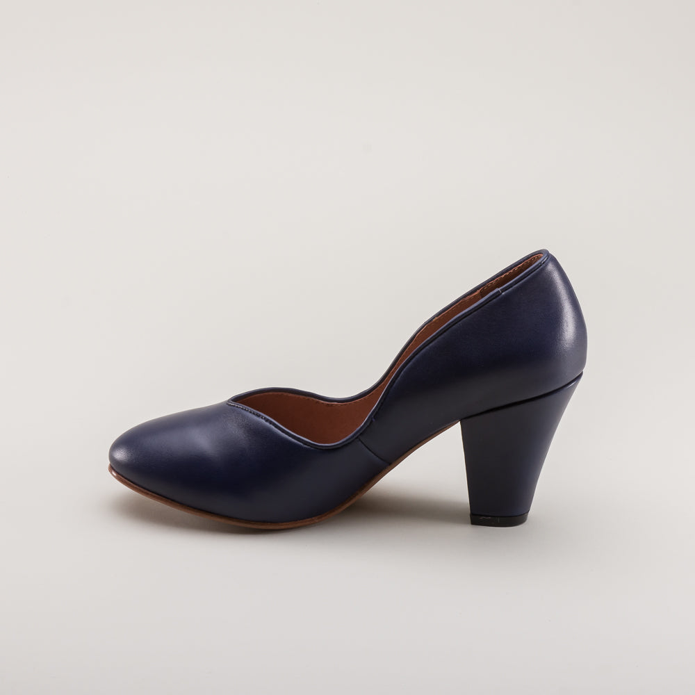 Marilyn Vintage Pumps (Navy Blue)