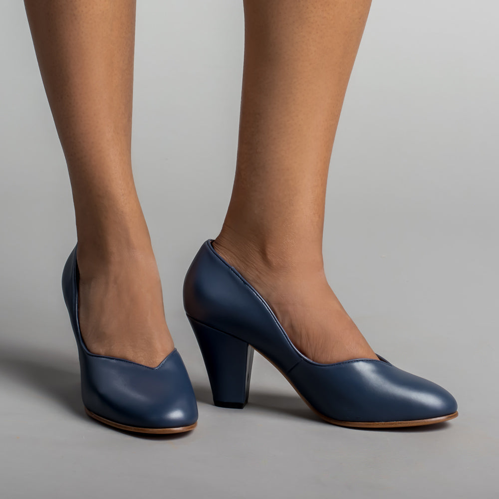 Marilyn Vintage Pumps (Navy Blue)