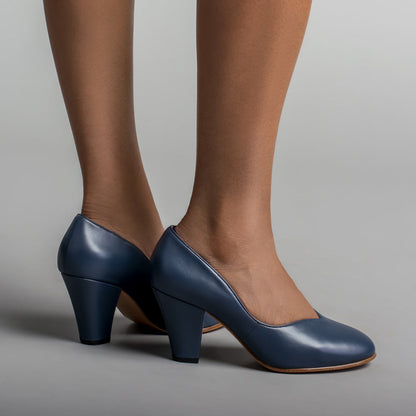 Marilyn Vintage Pumps (Navy Blue)