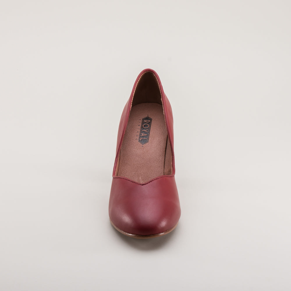 Marilyn Vintage Pumps Wide (Oxblood)