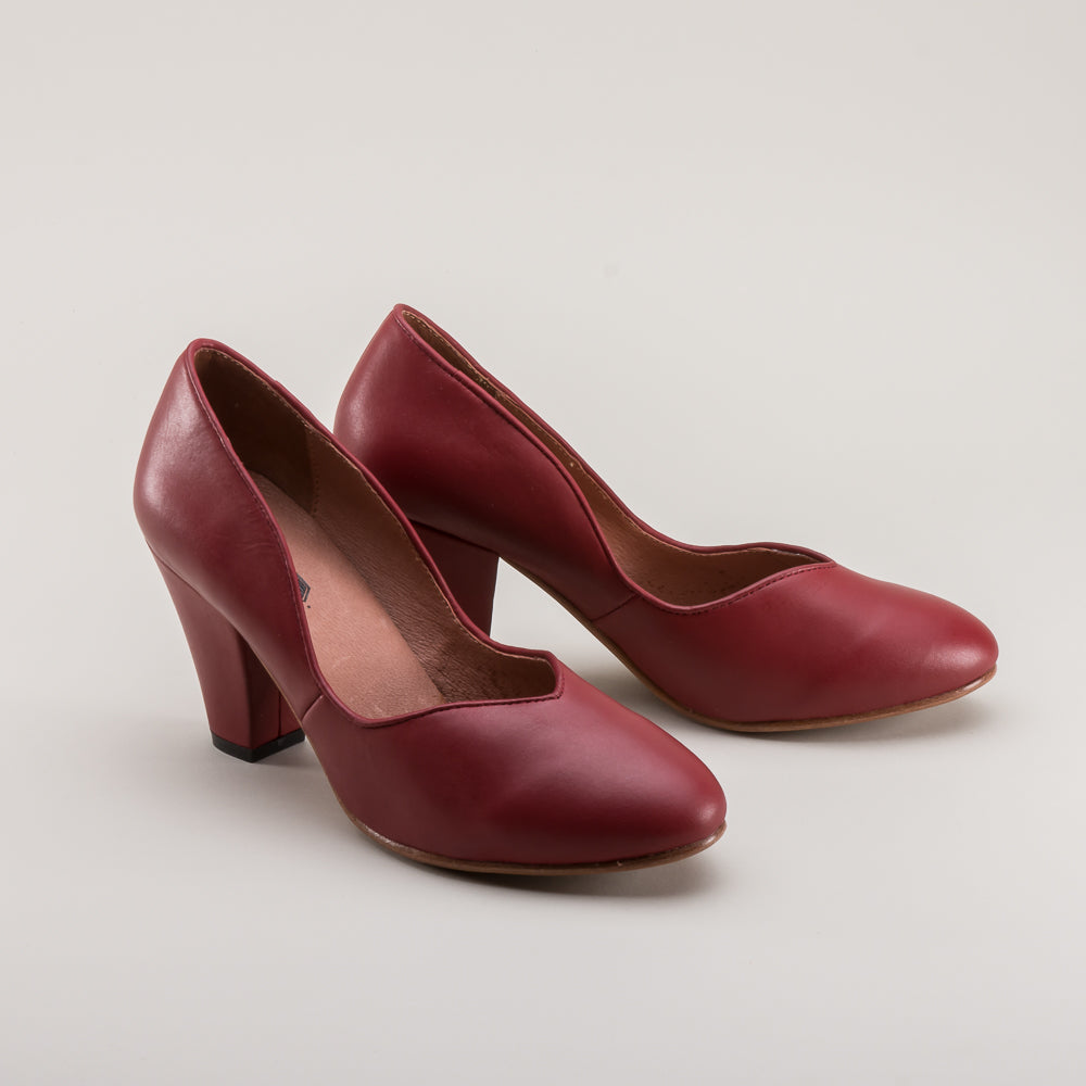 Marilyn Vintage Pumps (Oxblood)