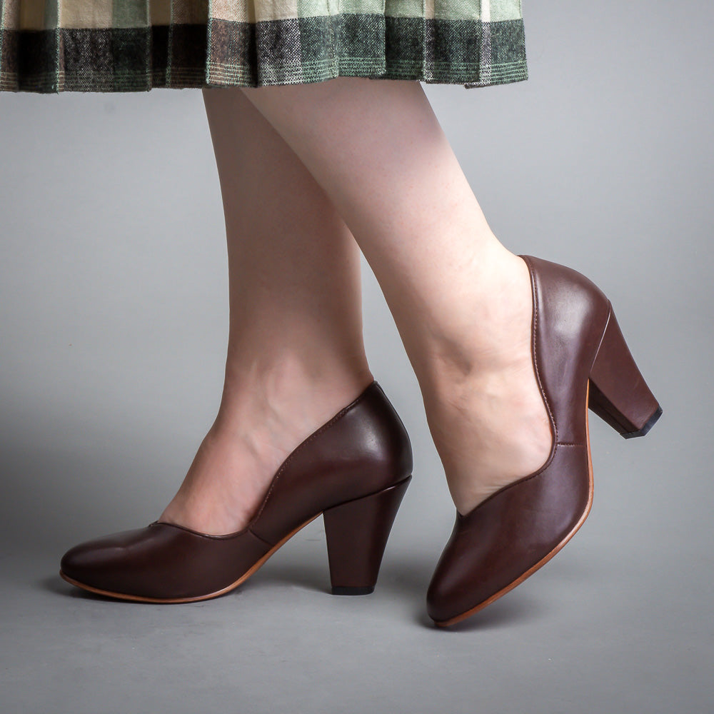 Marilyn Vintage Pumps (Brown)