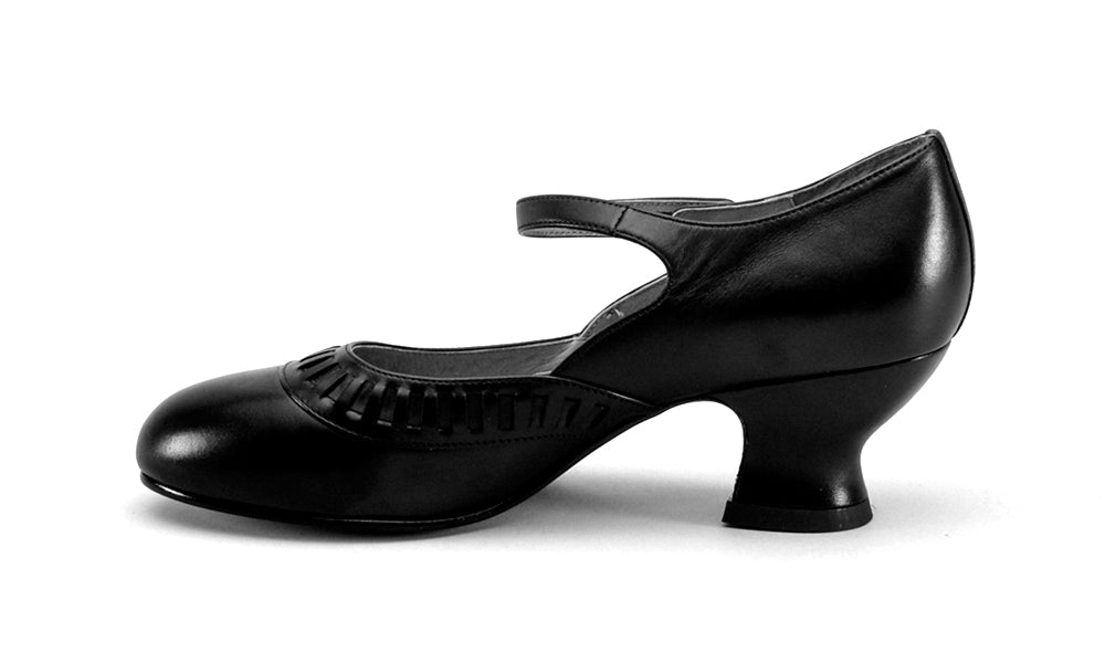 Marjorie 1920s Shoes (Black)