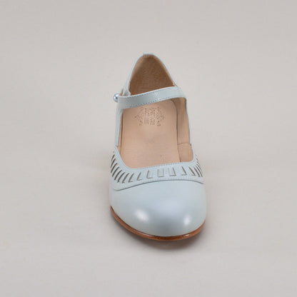 Marjorie 1920s Shoes (Blue Mist)