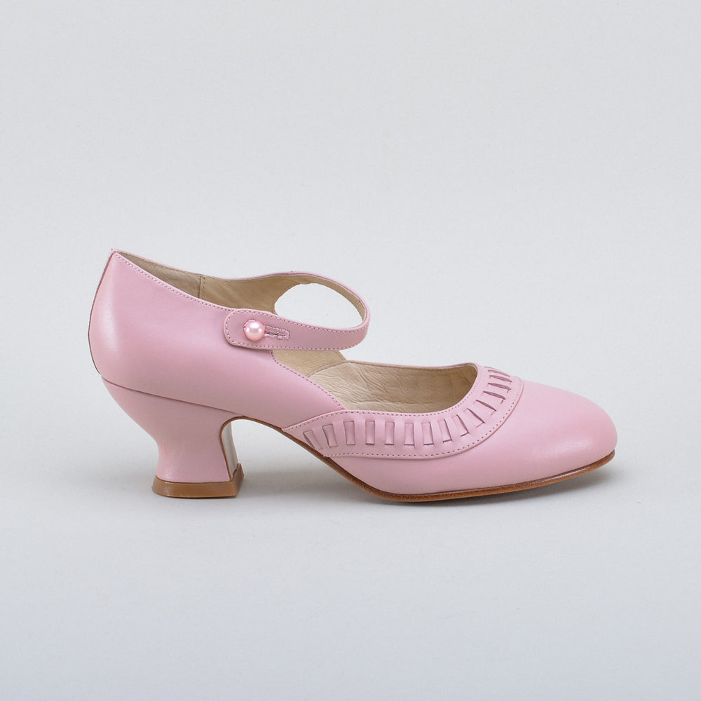 Marjorie 1920s Shoes (Blush Pink)