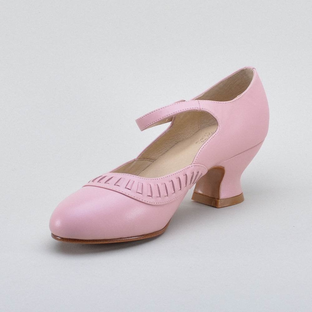 Marjorie 1920s Shoes (Blush Pink)