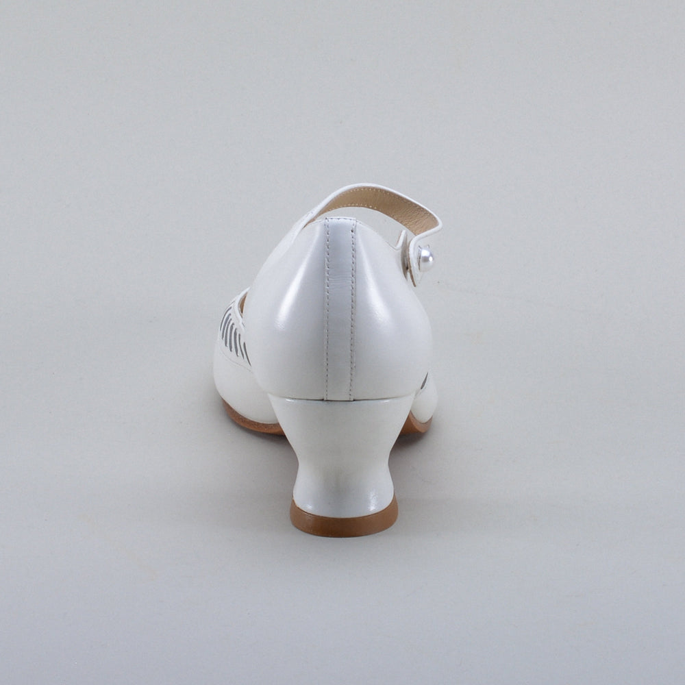 Marjorie 1920s Shoes (Soft White)