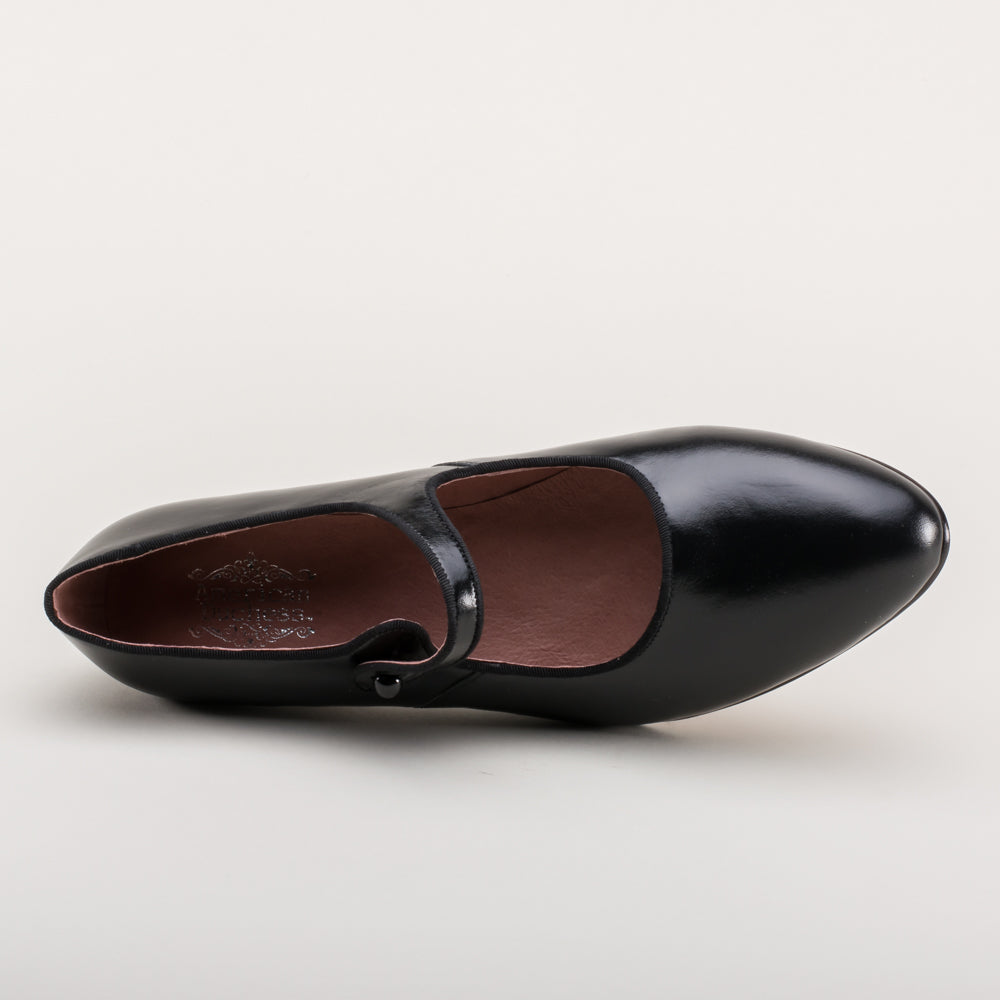 Millie 1920s Mary Jane Shoes (Black)