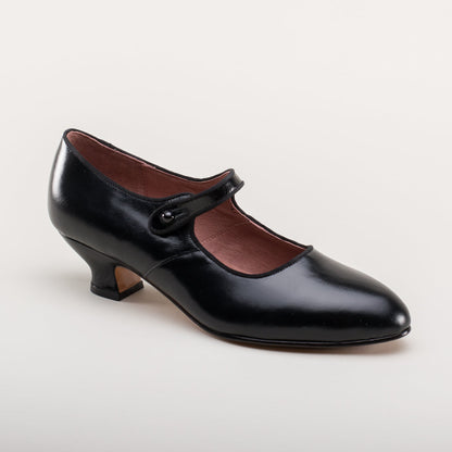 Millie 1920s Mary Jane Shoes (Black)