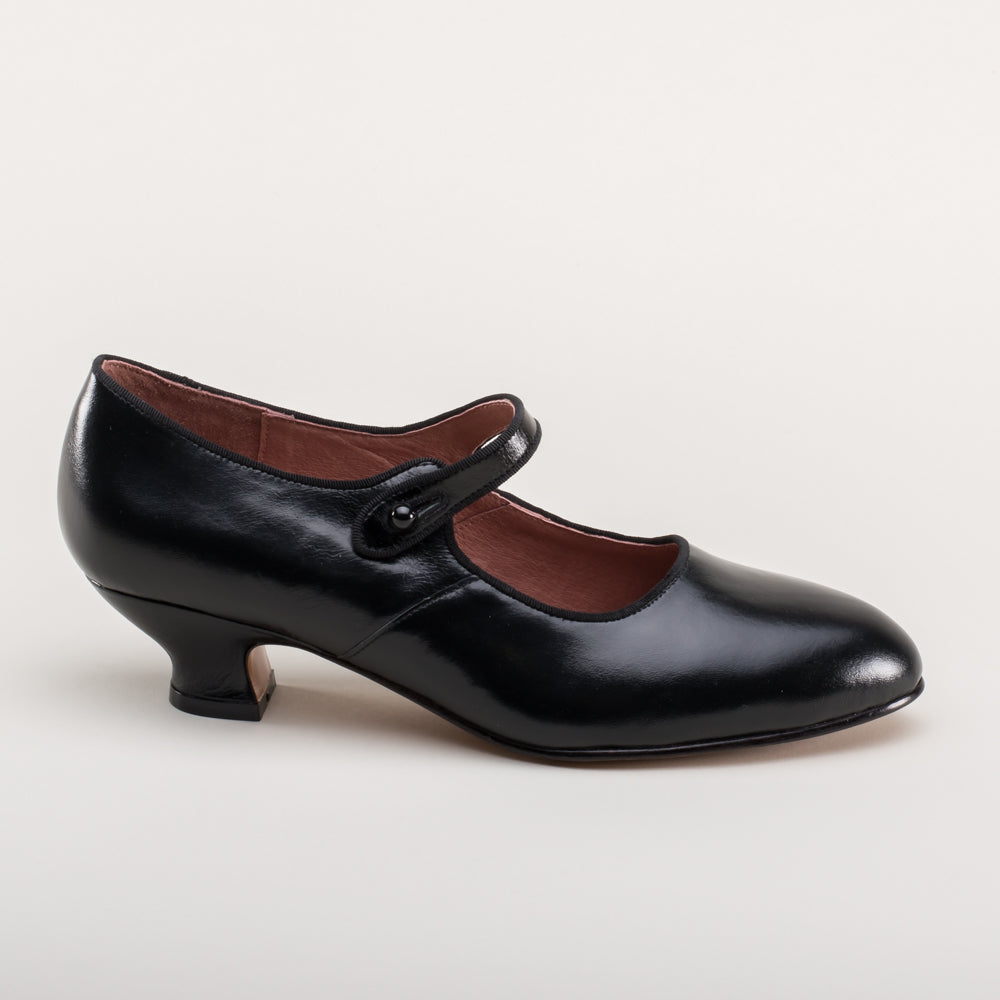 Millie 1920s Mary Jane Shoes (Black)