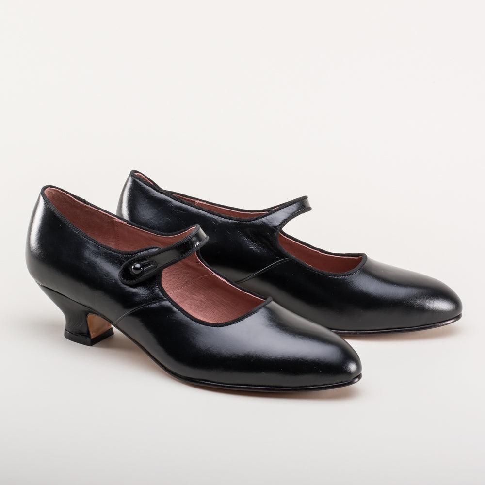 Millie 1920s Mary Jane Shoes (Black)
