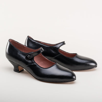 Millie 1920s Mary Jane Shoes (Black)