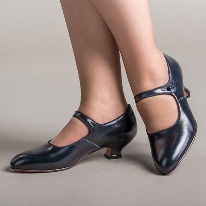 Millie 1920s Mary Jane Shoes (Navy)