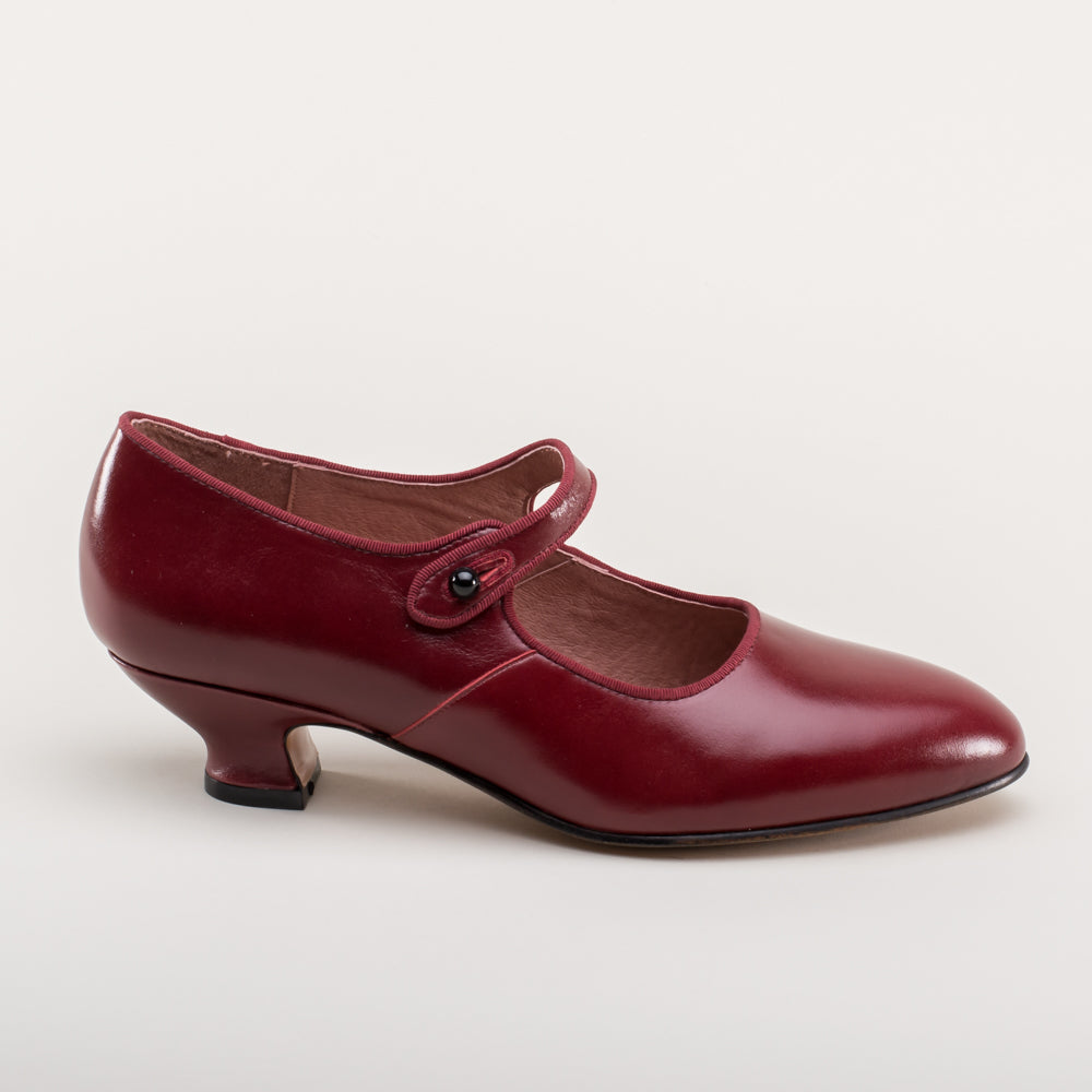 Millie 1920s Mary Jane Shoes (Oxblood)