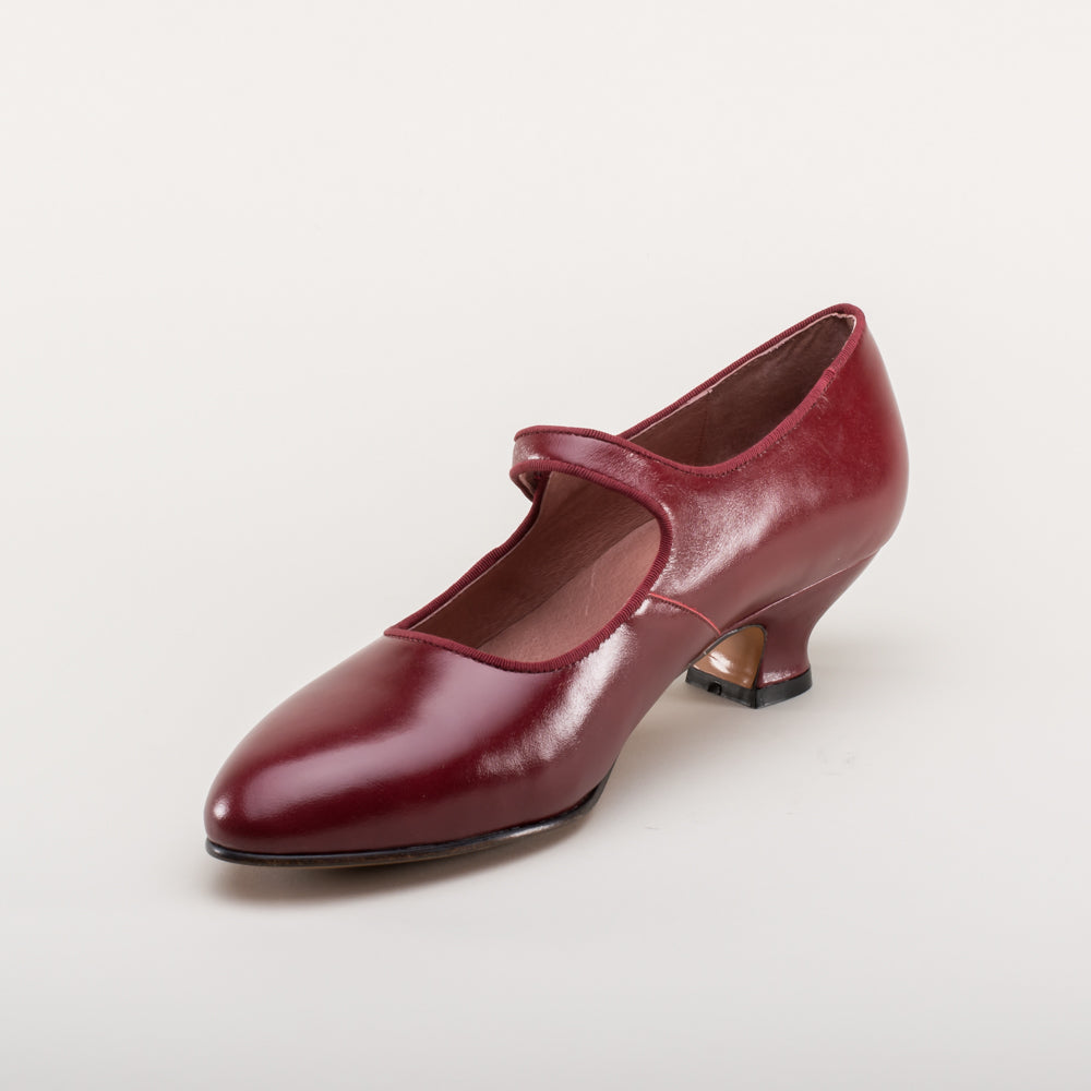 Millie 1920s Mary Jane Shoes (Oxblood)