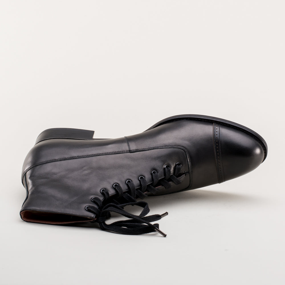 Noble Men's Vintage Lace-Up Boots (Black)