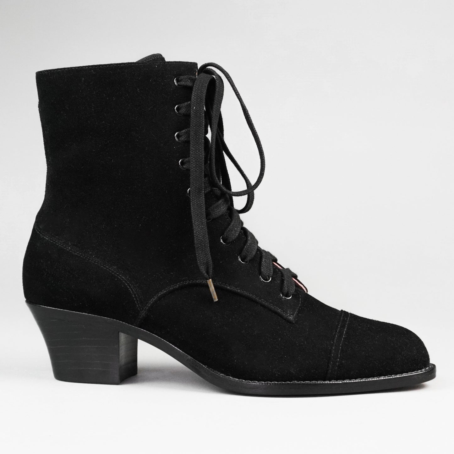 Paris Boots Wide (Black Suede)