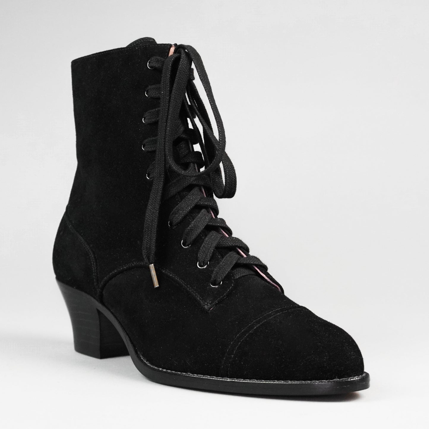 Paris Boots Wide (Black Suede)