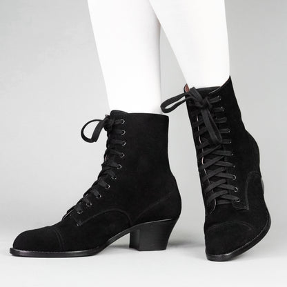 Paris Boots (Black Suede)