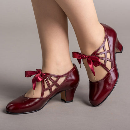 Parker Vintage Spiderweb Pumps (Merlot)