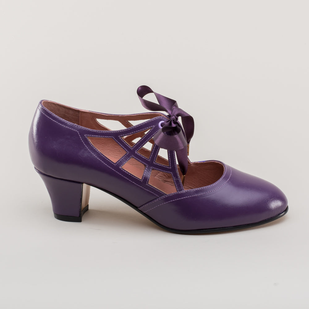 Parker Vintage Spiderweb Pumps (Purple)