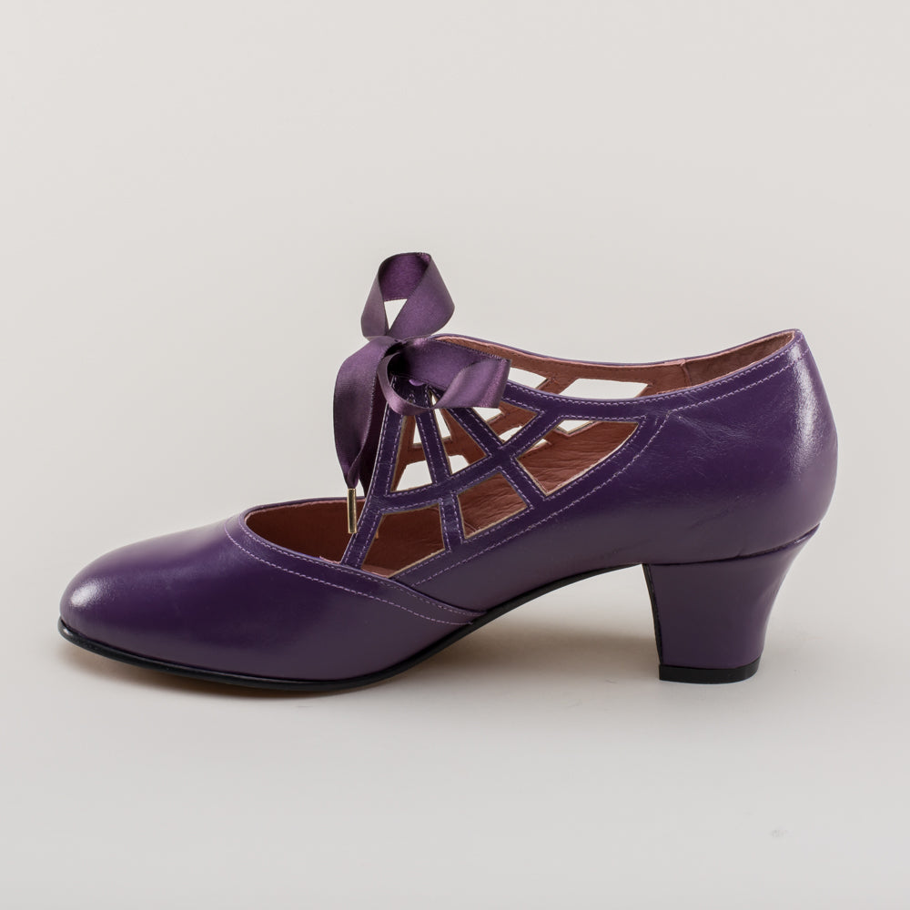 Parker Vintage Spiderweb Pumps (Purple)