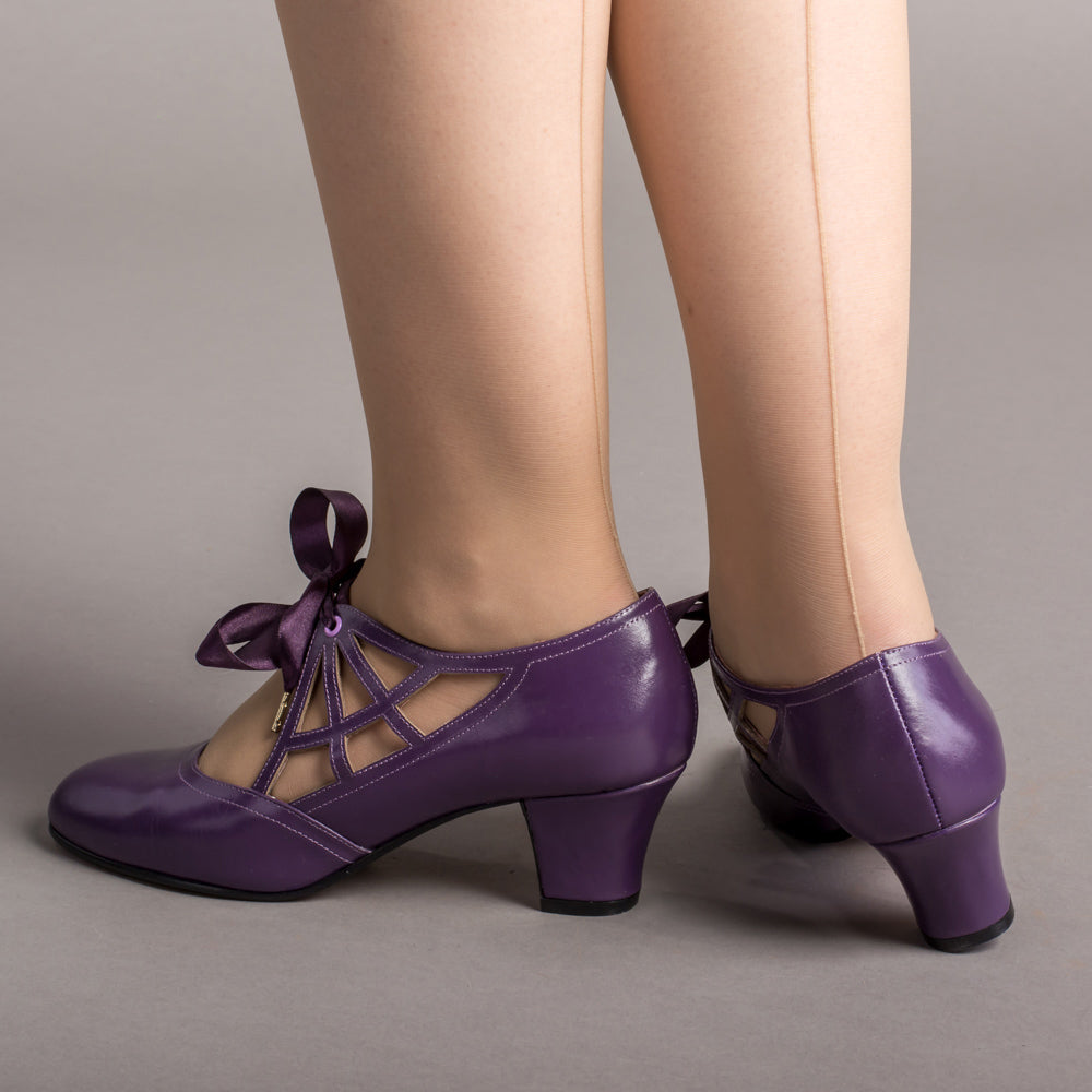 Parker Vintage Spiderweb Pumps (Purple)