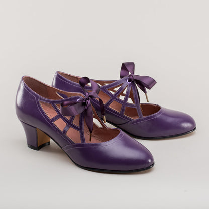 Parker Vintage Spiderweb Pumps (Purple)
